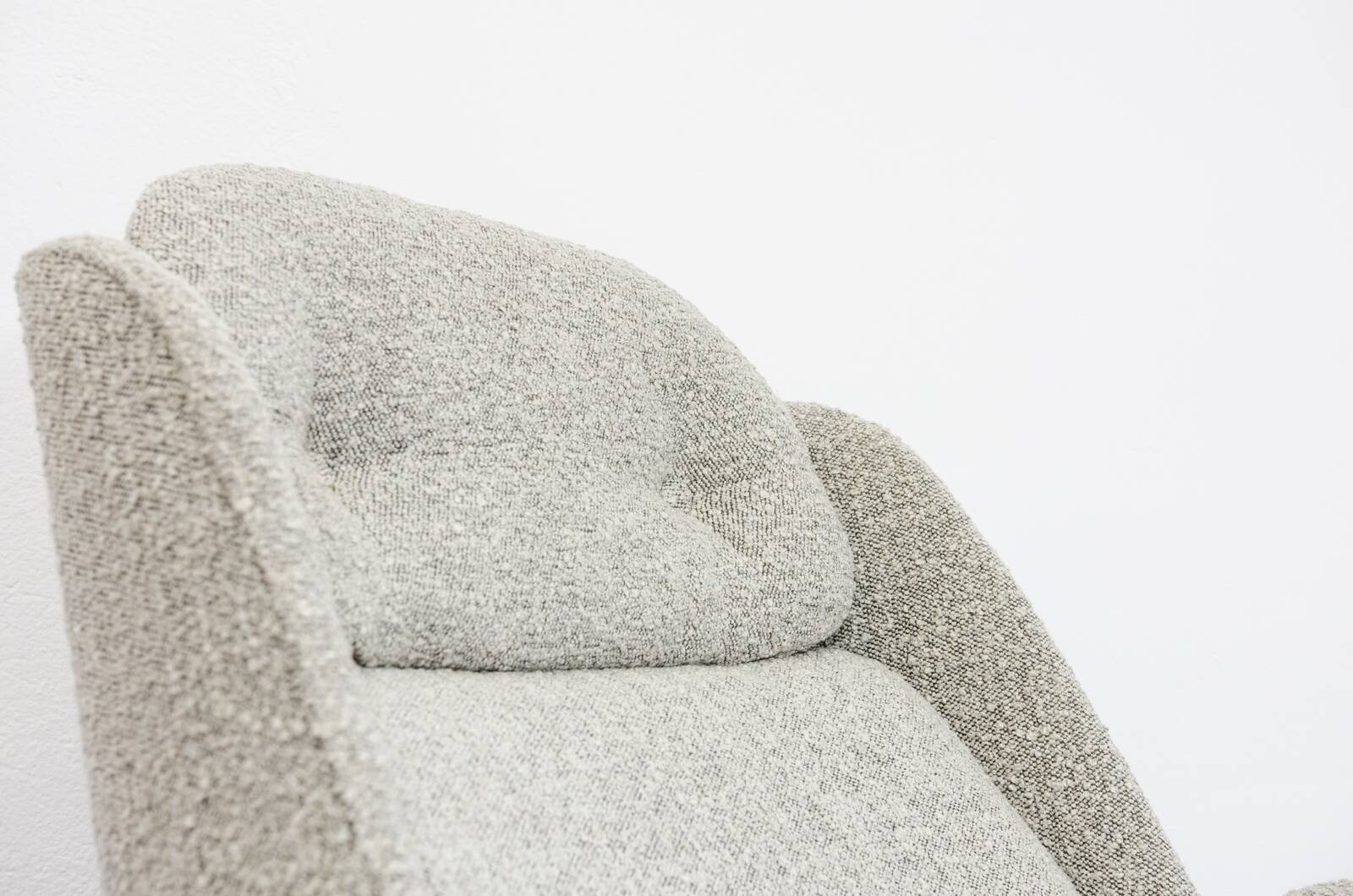 Customizable Large Plywood Swivel Lounge Chair, 1970s,