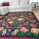 Moldavian wool handwoven floral rug - 210x162cm