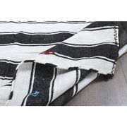 Vintage Turkish Oushak Handmade Cotton White Wool Kilim Area Rug 156x220