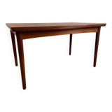 Scandinavian teak dining table and oak extensions, 60s