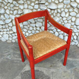 Vico Magistretti red carimate chair for Mario Luigi Comi, Italy