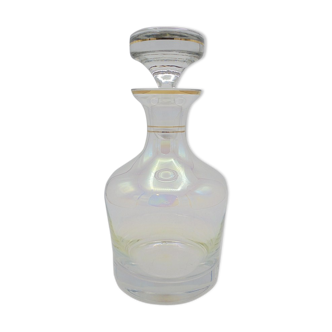 Carafe en verre irisé