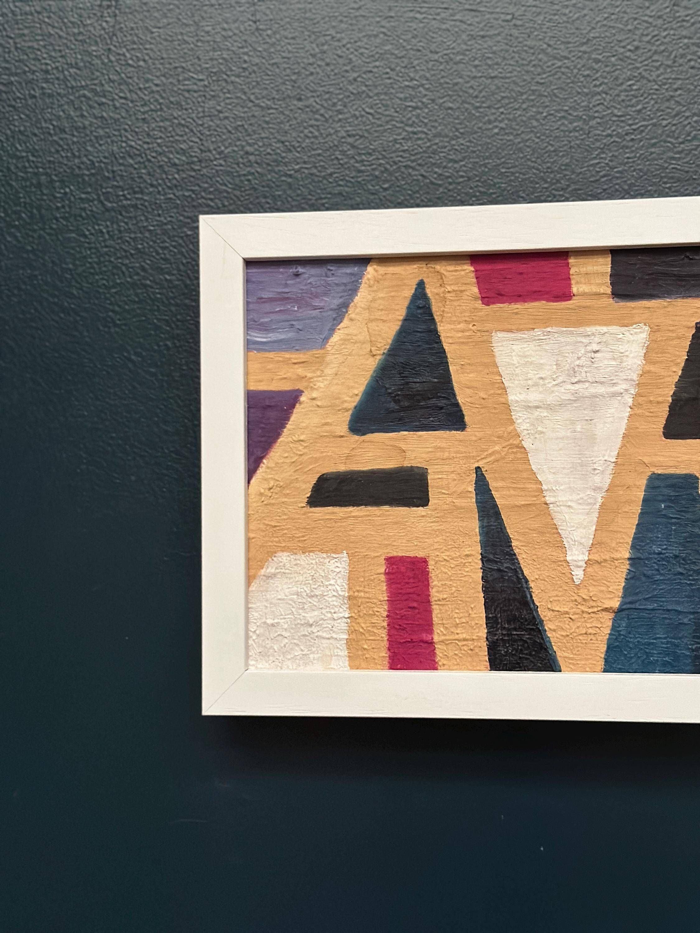 Swedish Oil on Canvas on Board – “Geometric Abstract” by C.A. Ekvall