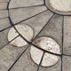 Danish vintage round stone coffee table 'Natures spirit'
