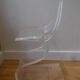 Chaise Lucite transparente en plexiglas par michel dumas 1970