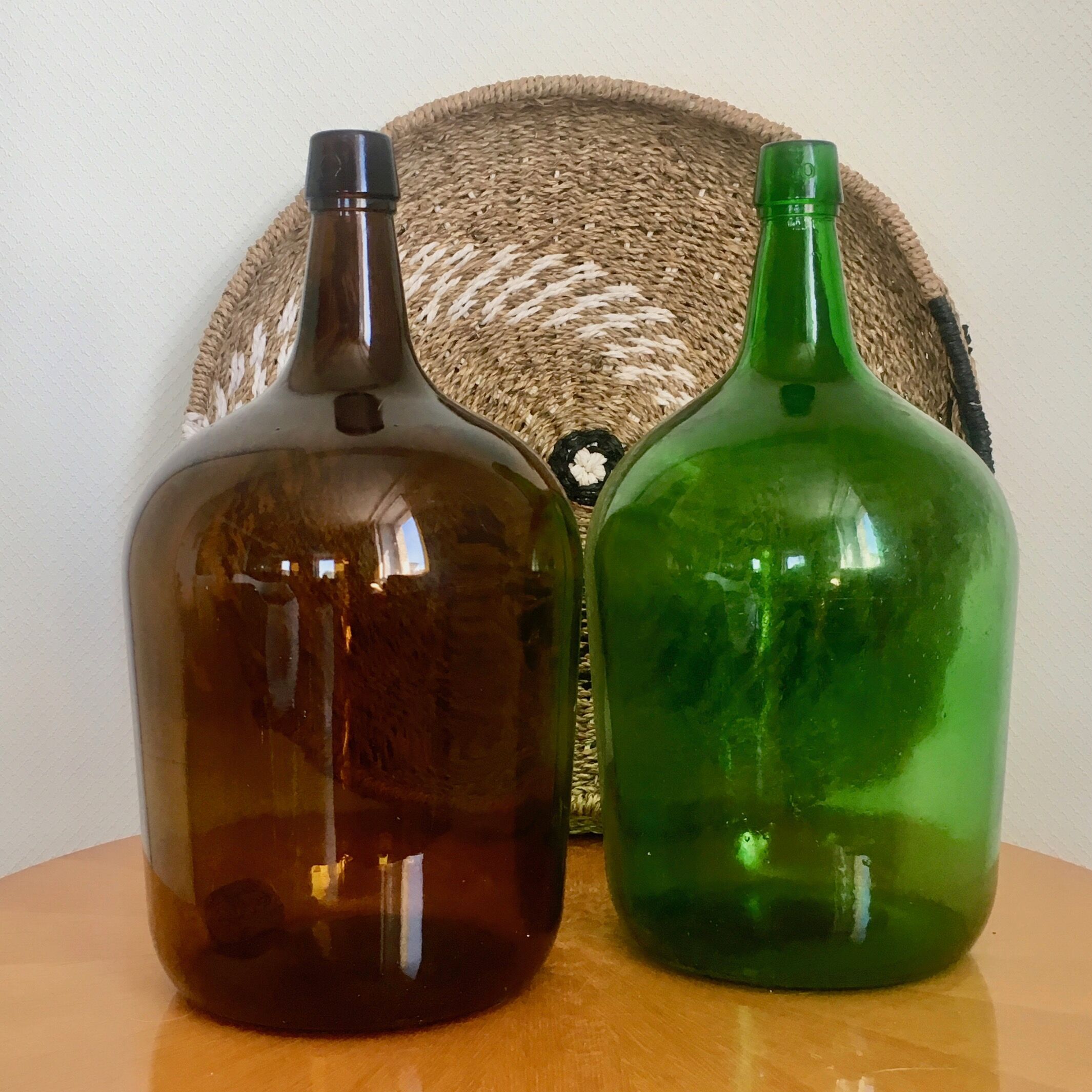 Dame jeanne vintage verte