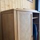 Vintage sliding wardrobe in raw oak
