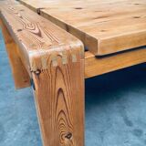 Scandinavian Modern Design Solid Pine Coffee Table, 1970s