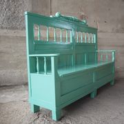 Banc en bois antique, années 1920