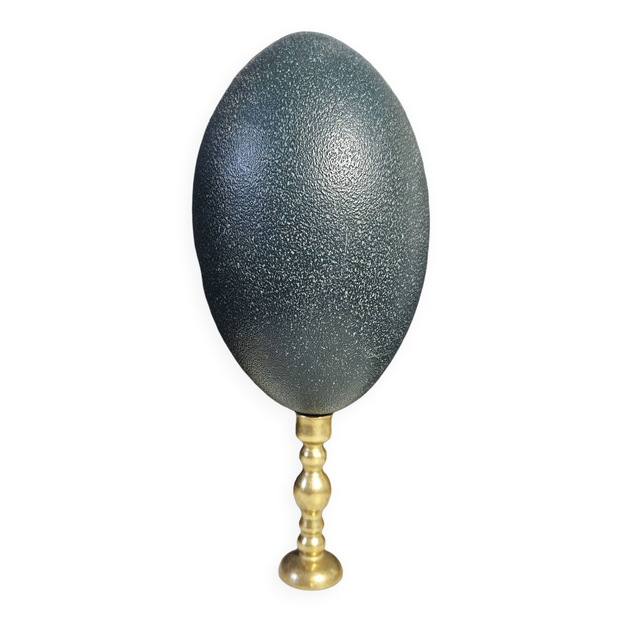 Emu Egg, Bronze Base (Early 20th century) H: 21 cm | Curiosity Collectible | PlaceOddity