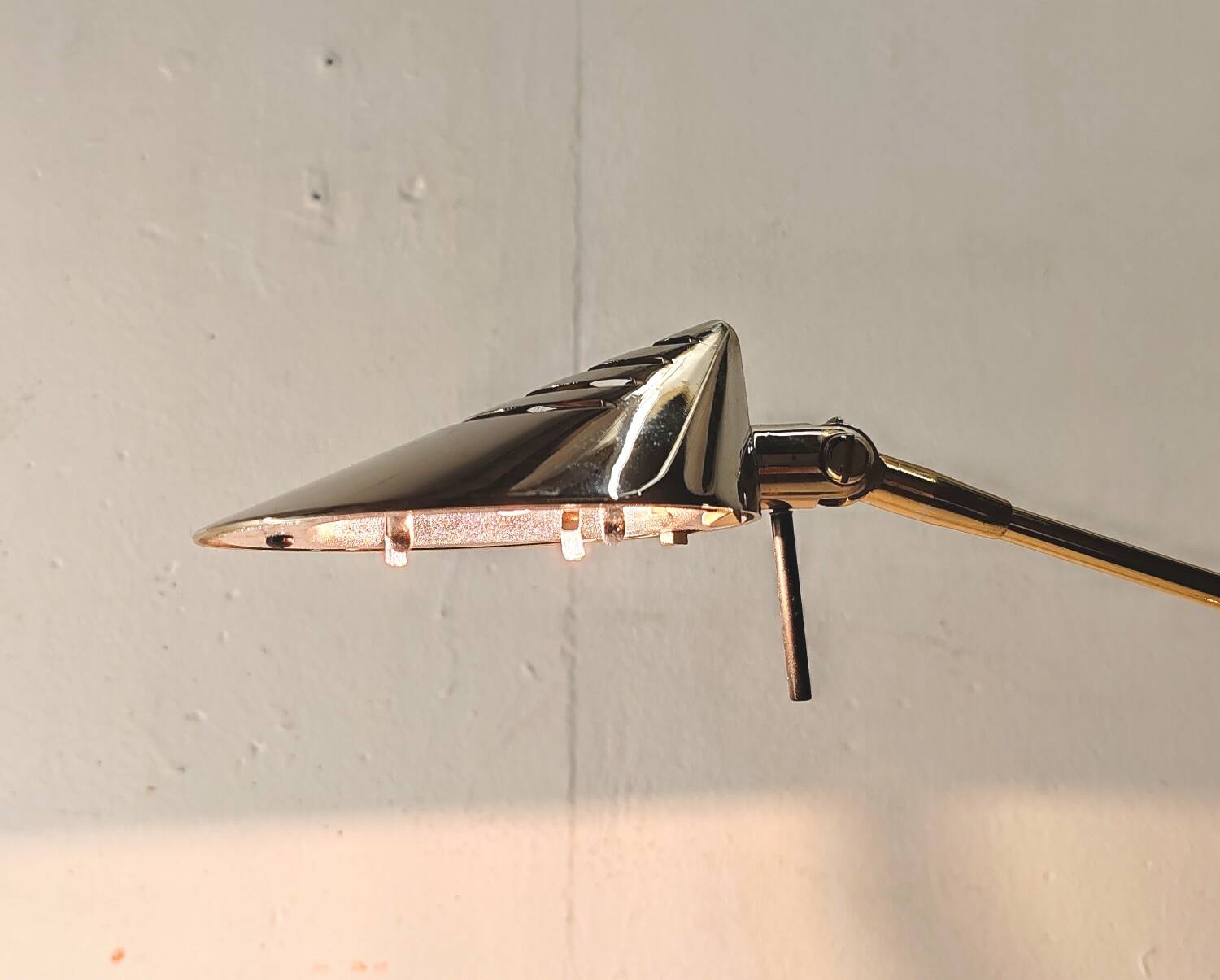 Floor lamp reading light fase 80s gold