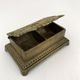 Old brass stamp box, floral decoration - twentieth century