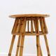 Bohemian plant stand or side table in rattan and bamboo - 1960s