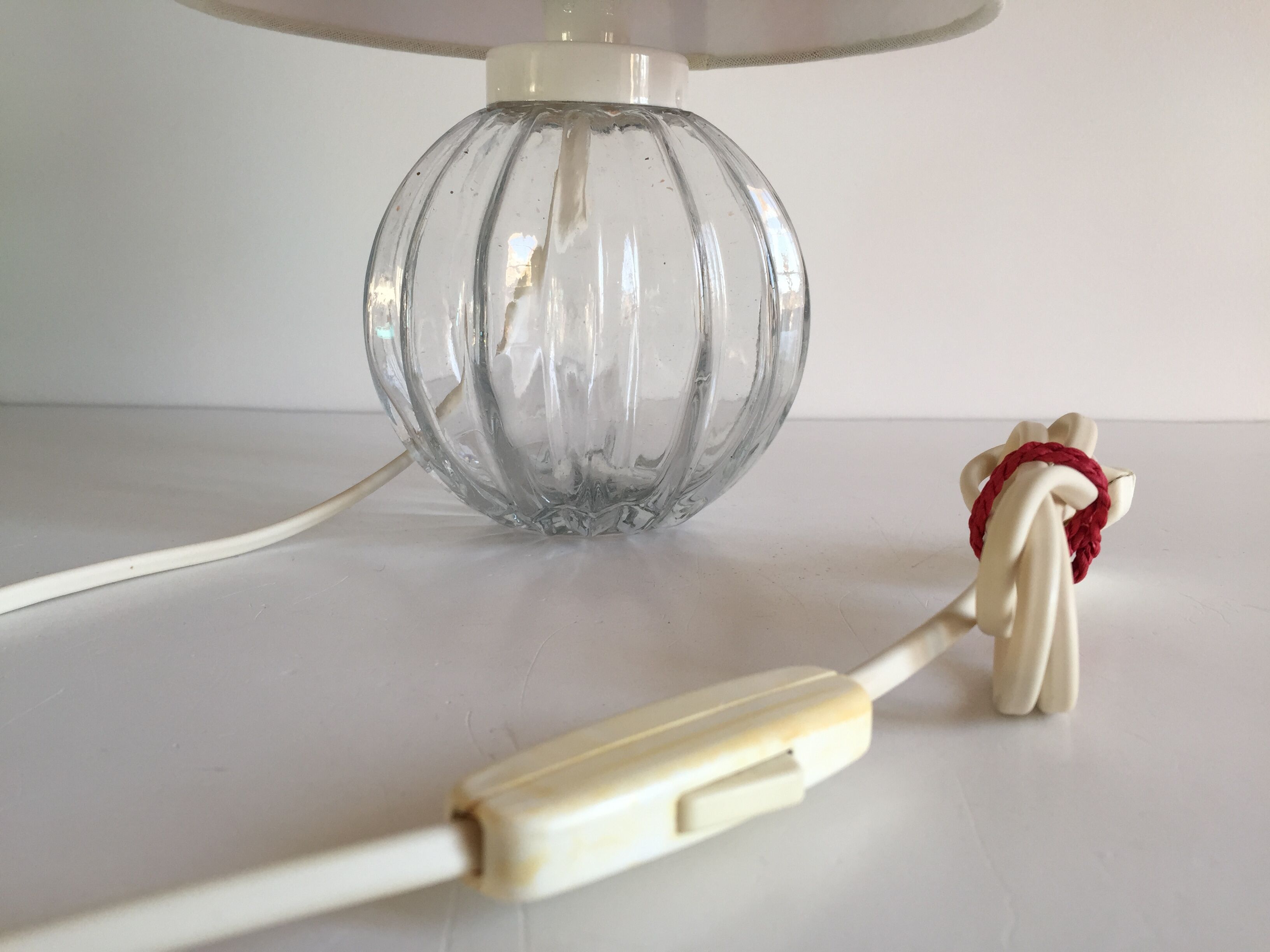 Lamp glass ball blown mathias vintage