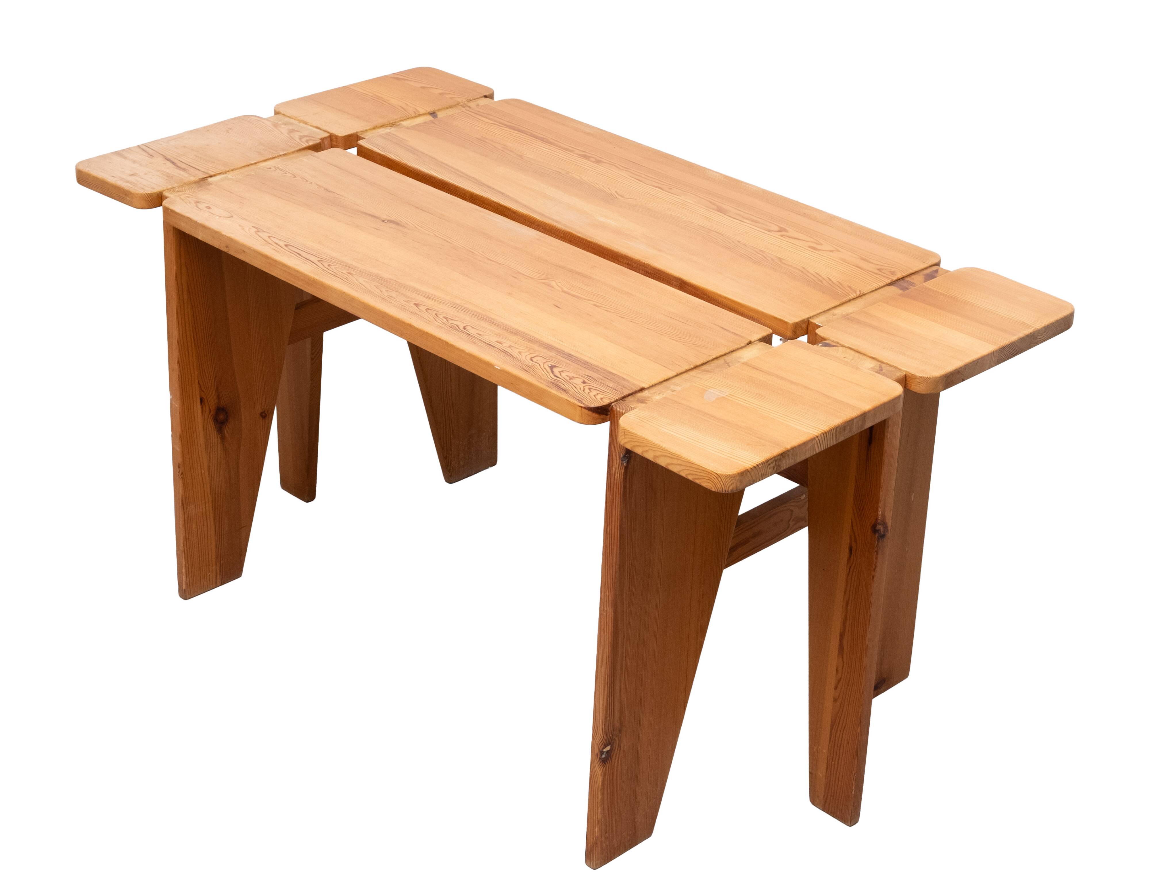 Unique Rauni Peippo Apila Pine  table Finland 1960