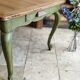 Olive green patinated table