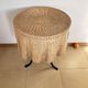 Ghost Trompe l’œil Table" side table in wicker – France, 1970s