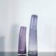 Duo of bubble glass flower vases