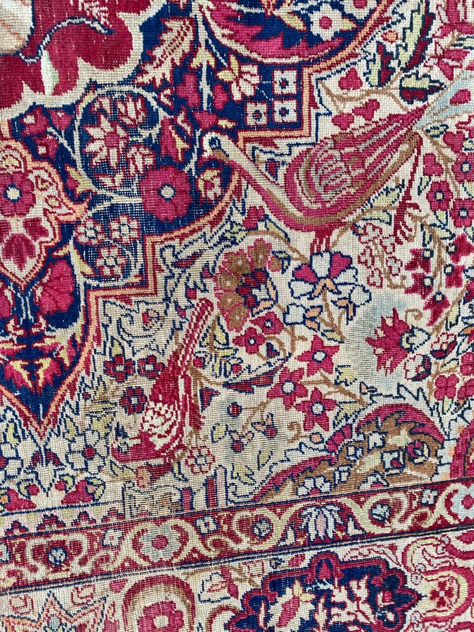 Nice old Persian kirman carpet wash 138x203 cm