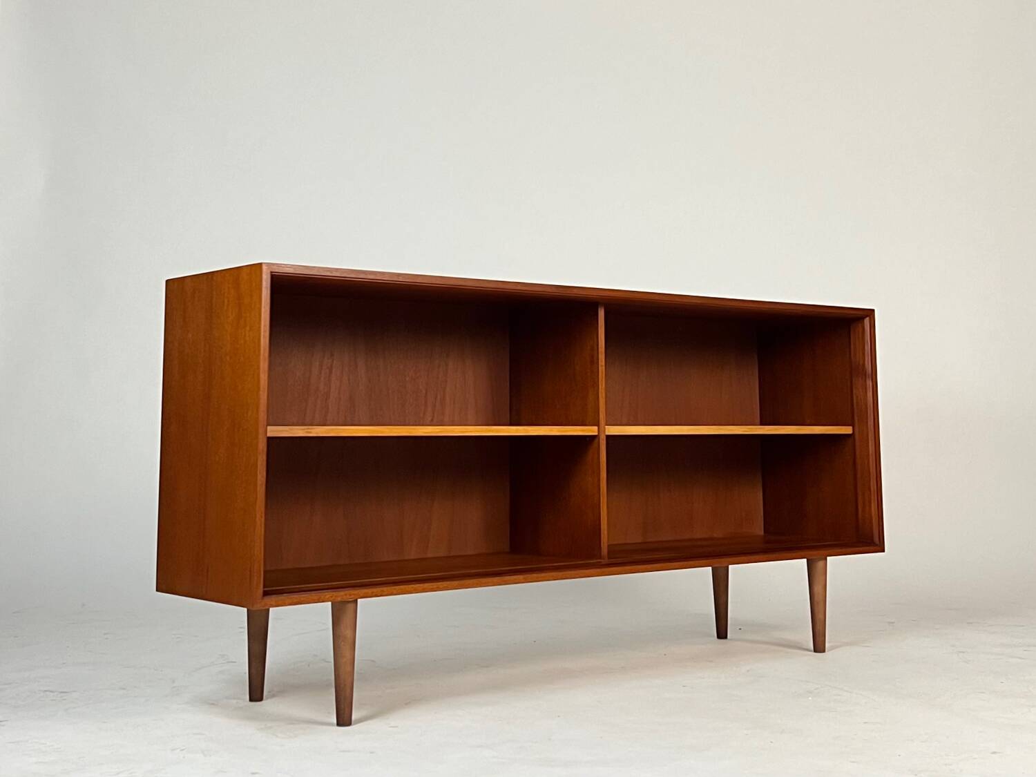 Vintage teak sideboard lowboard shelf bookcase 60s