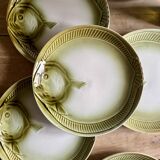 Set of 6 Moulin des Loups fish flat plates