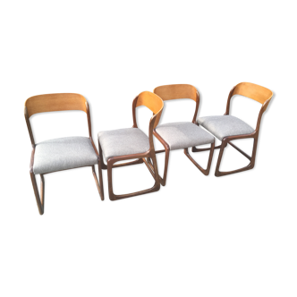 Série de chaises Baumann traîneau