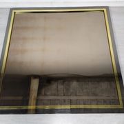 Mirror square brass design