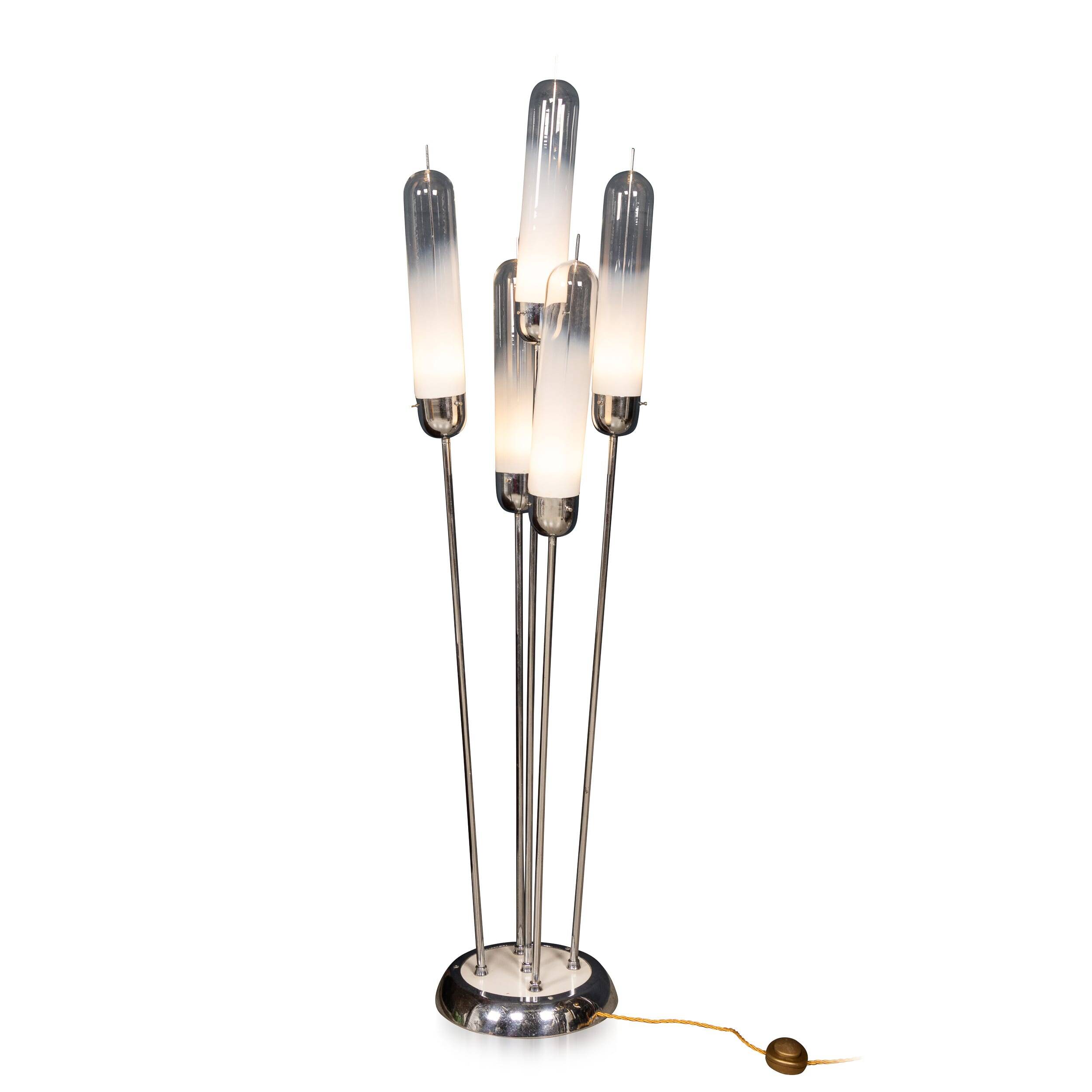 20thc italian five light murano glass lamp by carlo nason for mazzega c1970