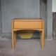 Table de nuit bois vintage, table de chevet, bout de canapé, moderniste