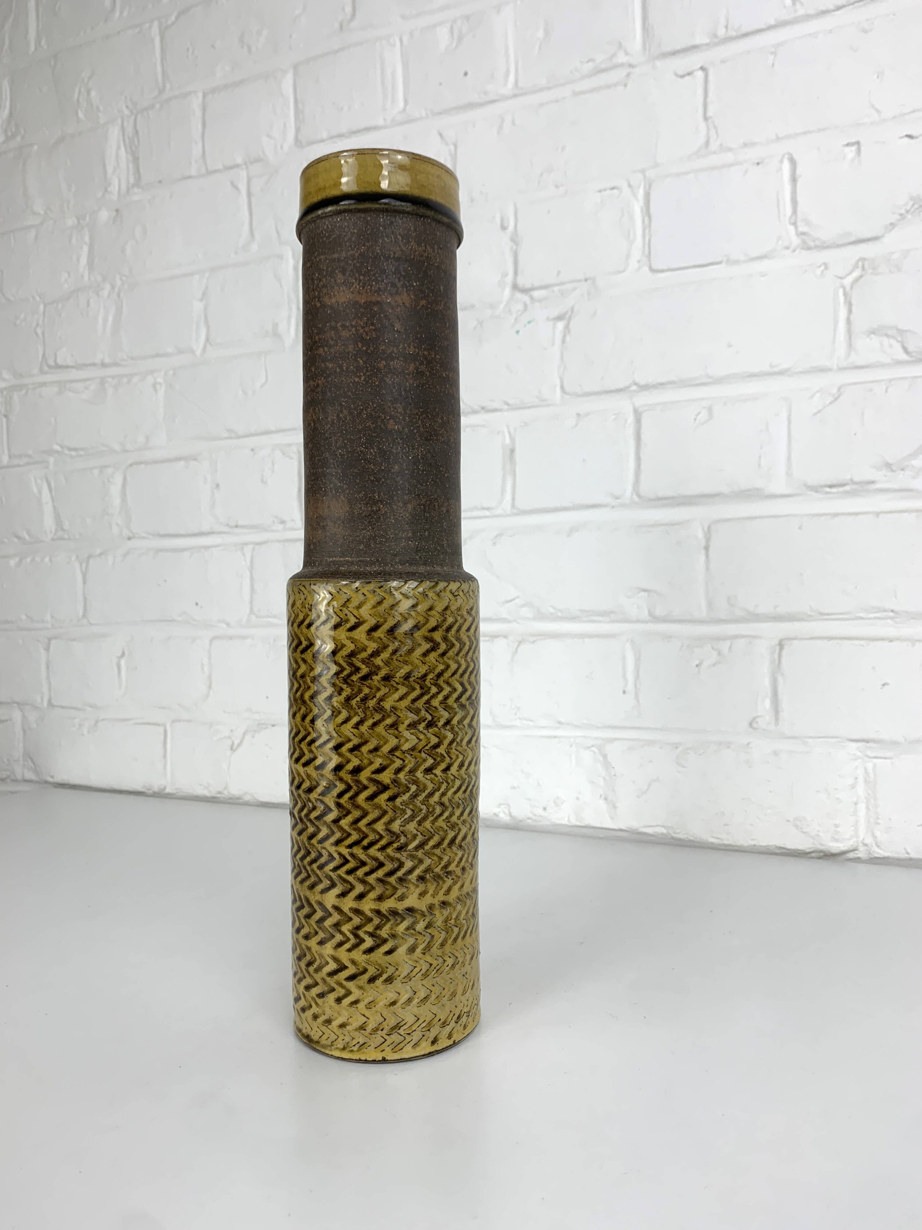 Vase sculptural en grès, Nils Kähler pour Kähler, Danemark, 1960