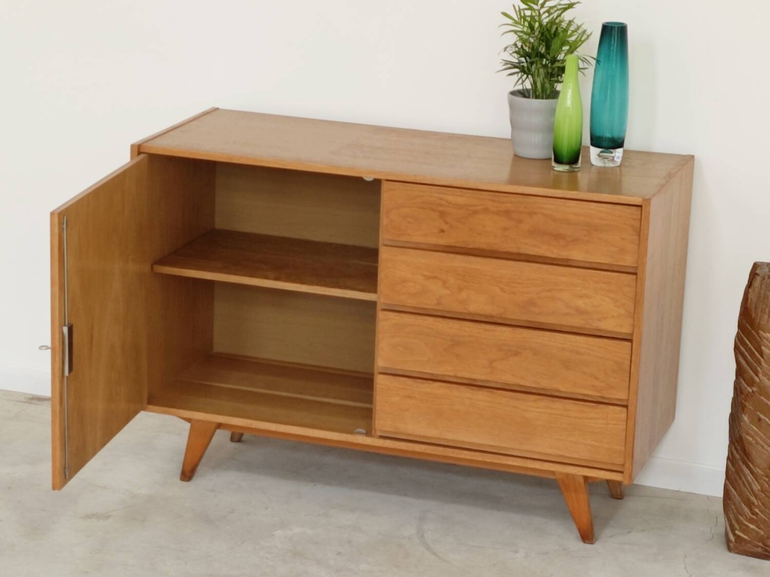 U-458 oak sideboard by Jiri Jiroutek for Interier Praha 1960