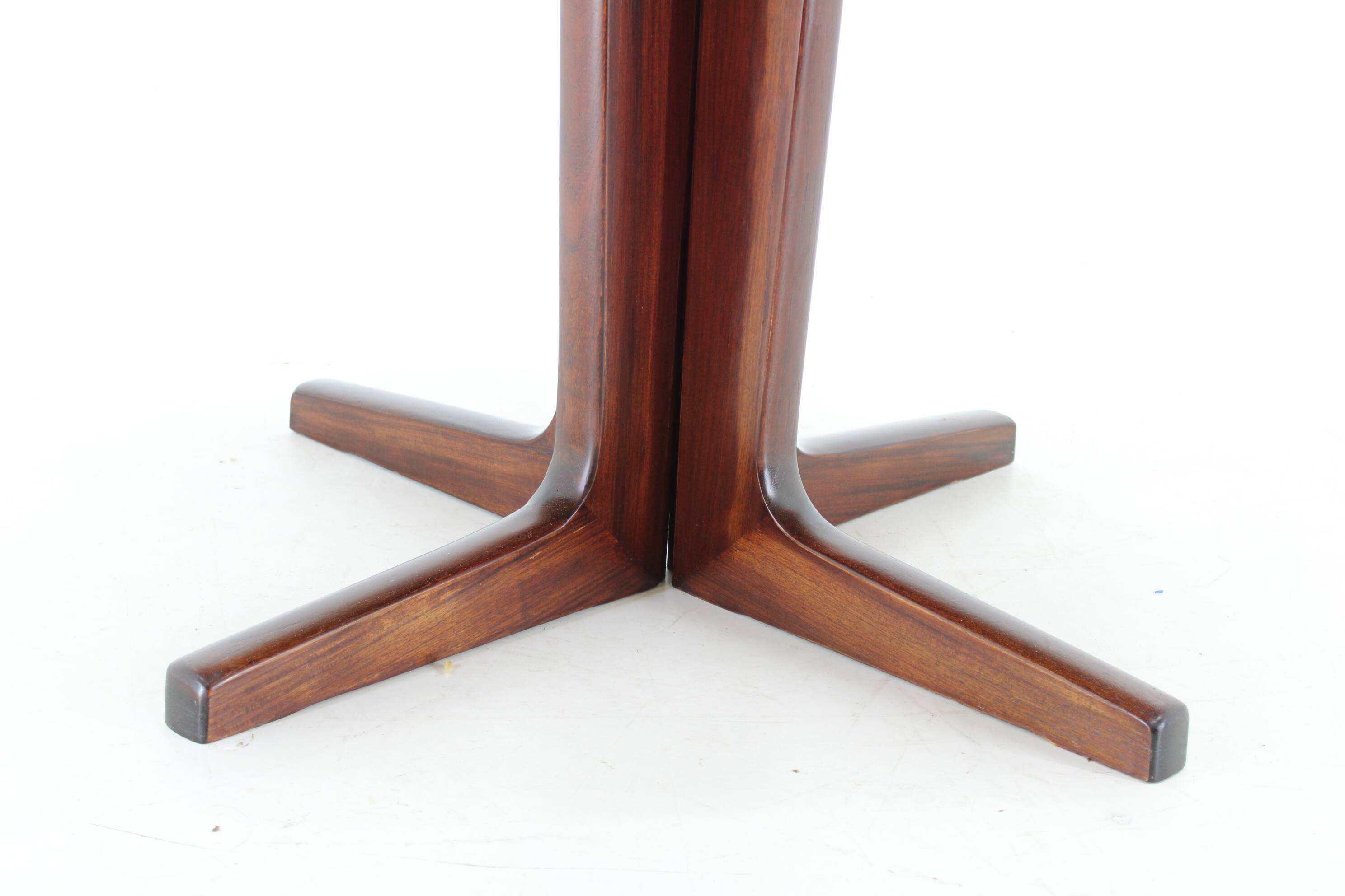 1960s Danish Round Wooden Extendable Table
