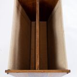 News paper rack in rosewood and canvas of danish design from the 1960s.