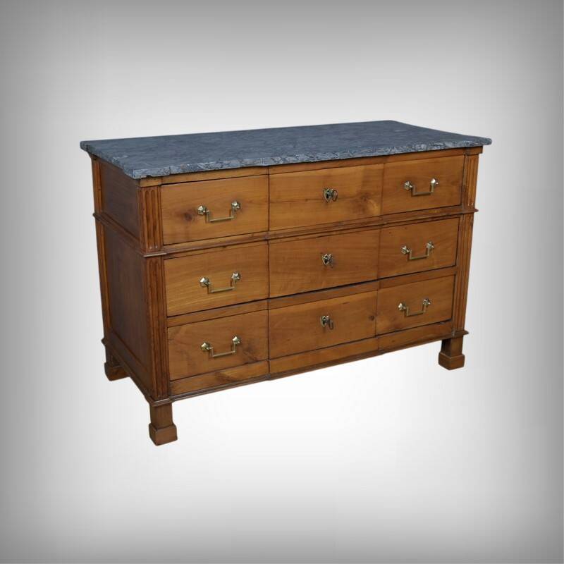 Mahogany commode, Louis XVI period – late 18th century.