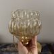 Vintage amber glass pendant light