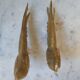 Set of 2 brass sculptures, pheasant couple