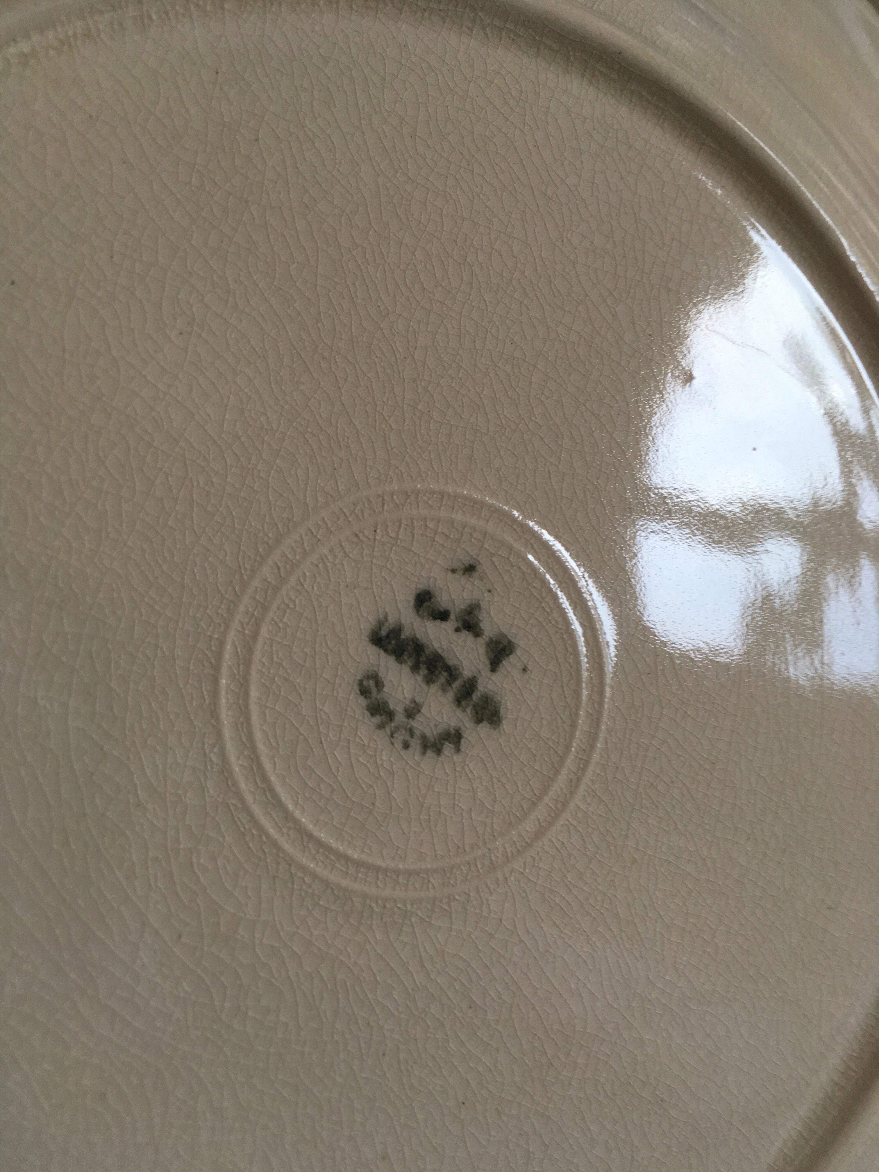 set of 9 flat plates of iron earth in 1920 Grigny fillets