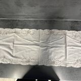 Old embroidered cotton table runner - circa 1900 - l 105 cm / l 68 cm