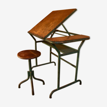 Drawing table and stool