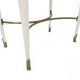 Brass Coffee Table with an Oval Glass Top in the Style of Pierluigi Colli