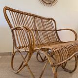 Rattan bench