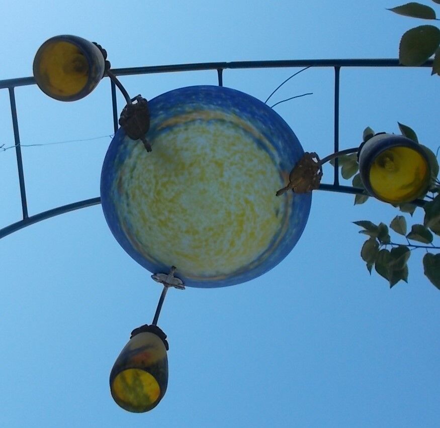 Art Deco chandelier in glass paste