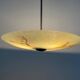 Art Deco ceiling light in green glass, 1940s, Germany