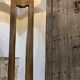 Walnut wood floor lamp