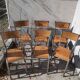 Lot of 6 vintage school chairs