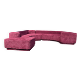 Vintage Lara Modular Sofa in Burgundy Bouclé by Roberto Pamio for Stilwood, 1970s