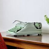 Hermes 3000 green mint metal typewriter