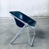 Plona Leather Side Chair by Giancarlo Piretti for Castelli, 1970s