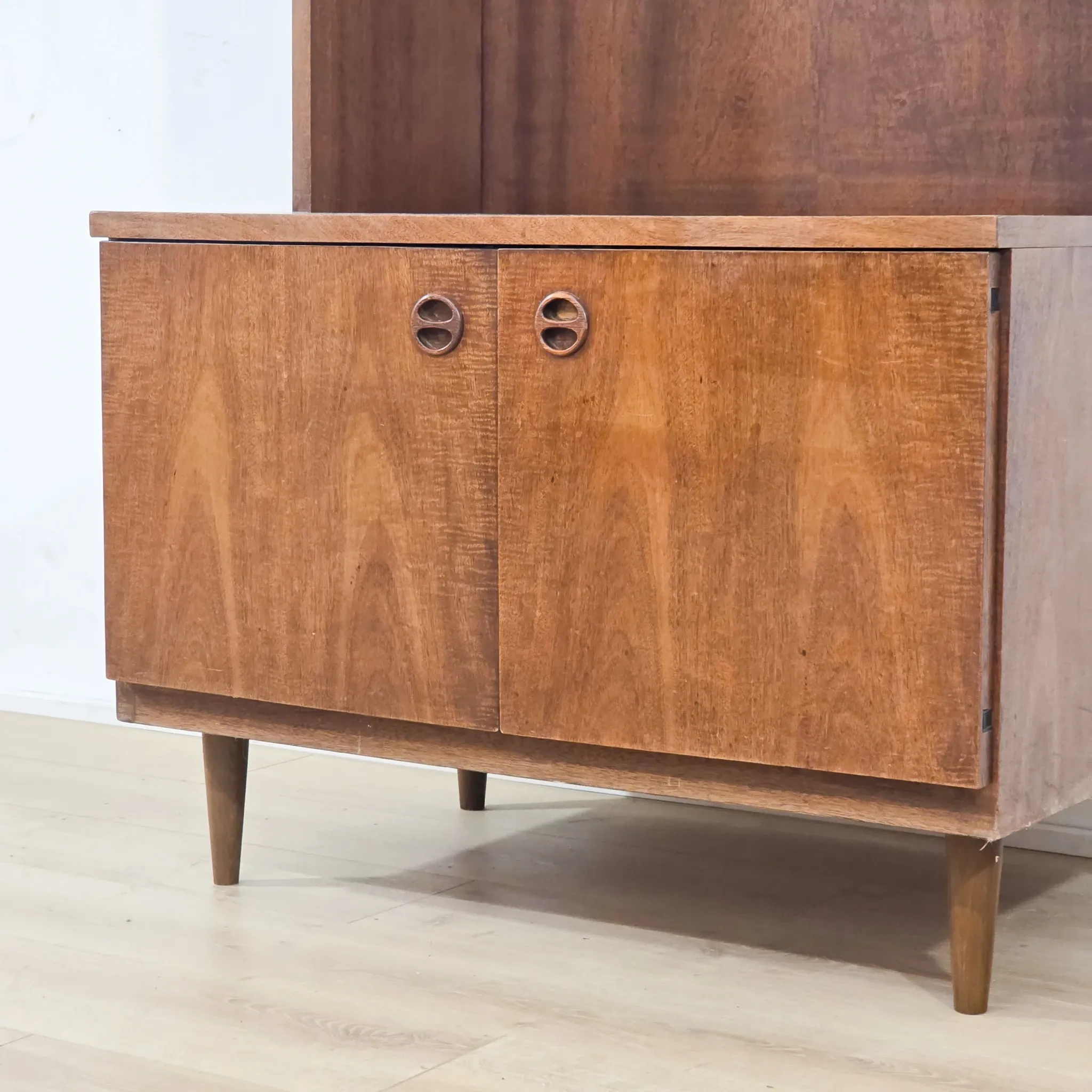 Scandinavian solid wood library, Mid-Century style, 1960s