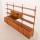 Hansen and Guldborg 3 bay teak wall unit, Denmark 1960s